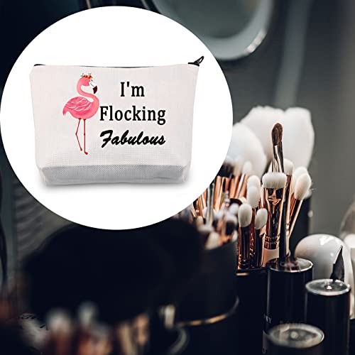 I'm Flocking Fabulous Pink Flamingo Cosmetic Bag - LEVLO