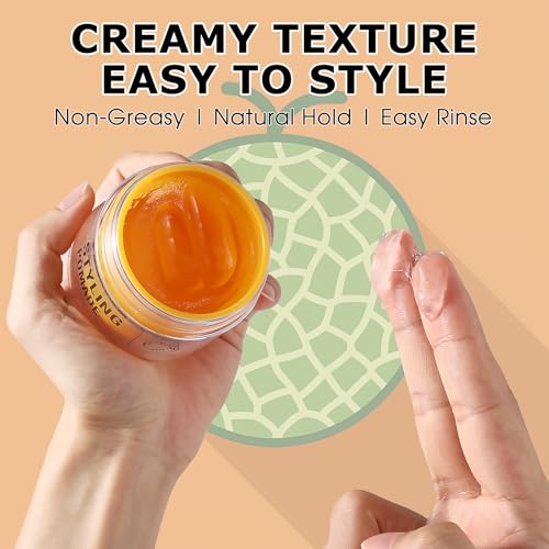 Springsugar Water-Based Hair Pomade with Strong Flexible Hold & Natural Shine - Sugar Melon Scent, 3.53 Oz