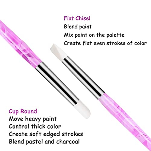BQAN 5-Piece Silicone Nail Art Pen Set for 3D Sculpting