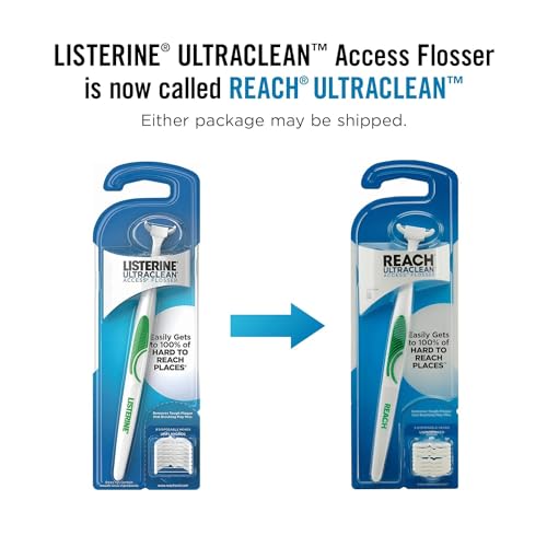 REACH Ultraclean Access Snap-On Flosser with 28 Mint Refill Heads