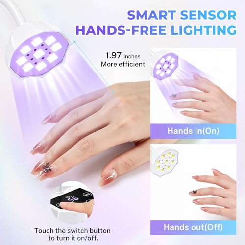 YSC 27W Cordless Rechargeable UV LED Nail Lamp for Gel Polish & Nail Art