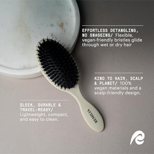 Remilia Ocean Vegan Paddle Hair Brush for Detangling and Frizz Control
