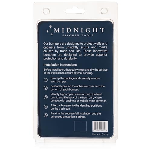 Midnight Scoop Trash Can Bumpers Kit for Wall Protection