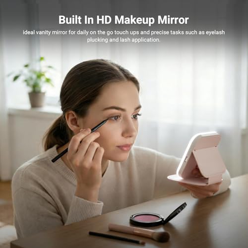 NEEWER 3.1" Lighted Makeup Mirror with LED Lights - Portable & Rechargeable