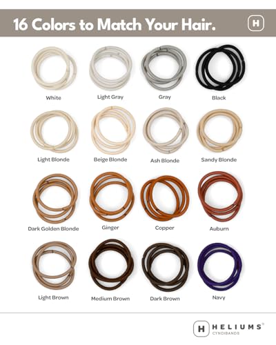 Cyndibands No Damage Elastic Hair Ties - Ash Blonde, 24-Pack