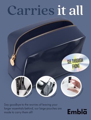 Large Sapphire Makeup Bag for Women - Waterproof Travel Organizer