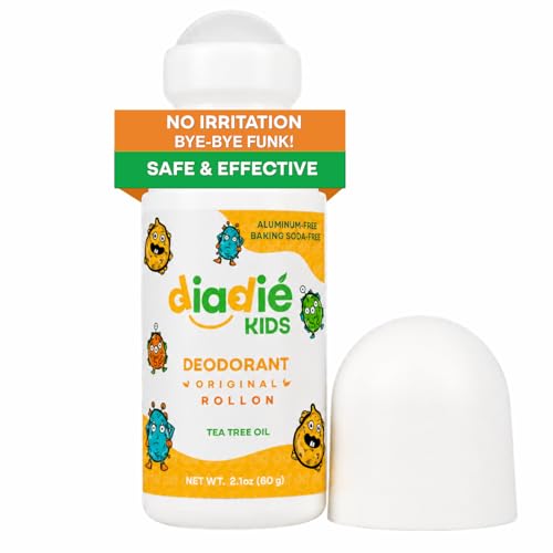 DIADIÉ Kids Natural Deodorant Roll-On 1 Pack Baking Soda & Aluminum-Free