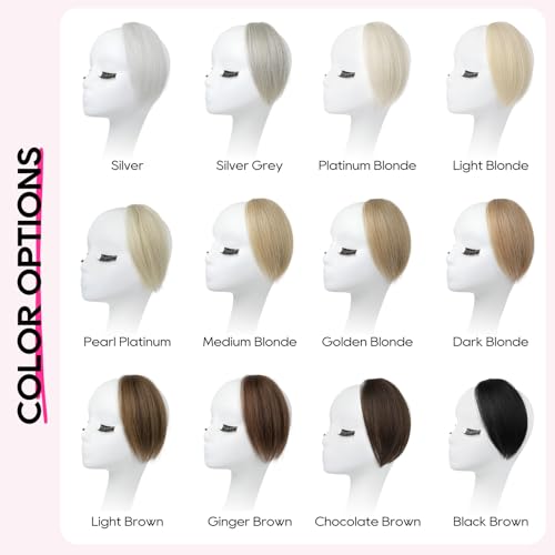 REECHO 8-Inch Clip-In Hair Volumizer Extensions for Thin Hair, 2 Pack