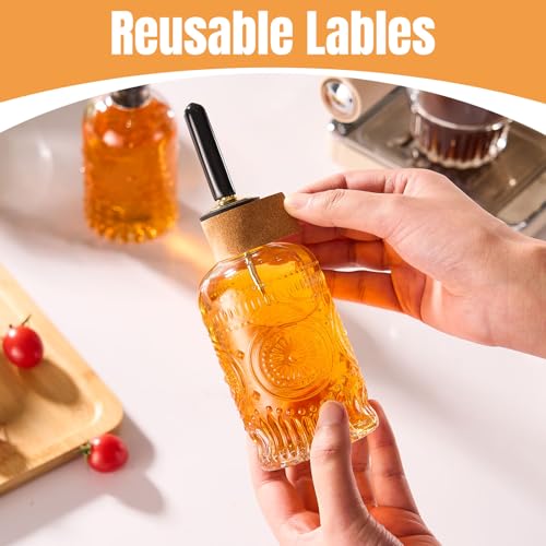Baalaka Glass Coffee Syrup Dispenser Set - 2 Pack, 7 oz