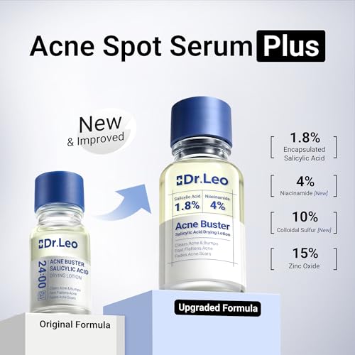 Dr.Leo 1.8% Salicylic Acid Acne Spot Treatment Drying Lotion, 0.34oz