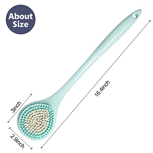 BEDELITE Blue Long Handle Back Scrubber for Shower 16.4 Inches