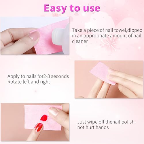 Lint-Free Nail Wipes - 450 Pcs Super Absorbent Cleaning Pads
