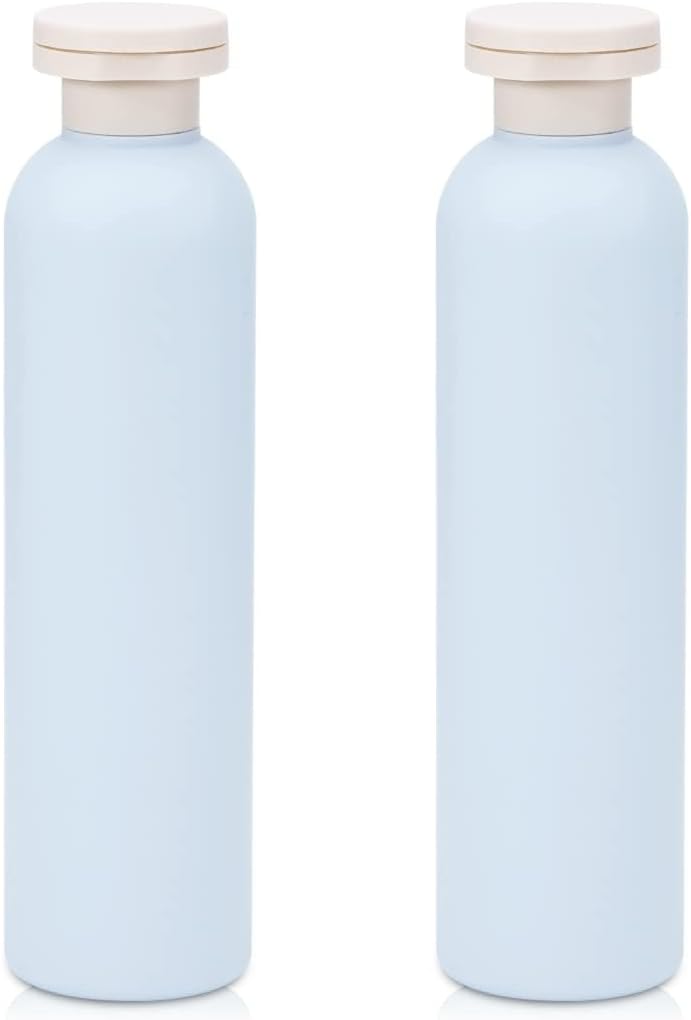Refillable 8.8oz Squeeze Bottles - Plastic Travel Containers for Creams, Lotions & Shampoo | 2-Pack