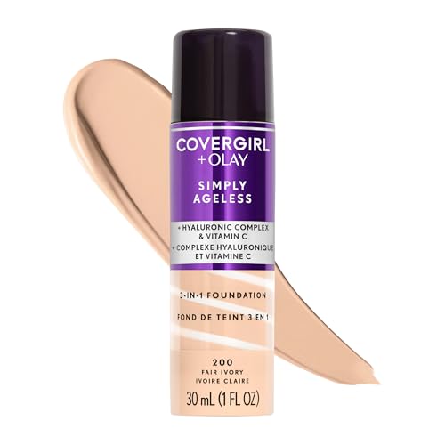 Covergirl Simply Ageless 3-in-1 Foundation - SPF 20, Fair Ivory, Anti-Aging Skin Care