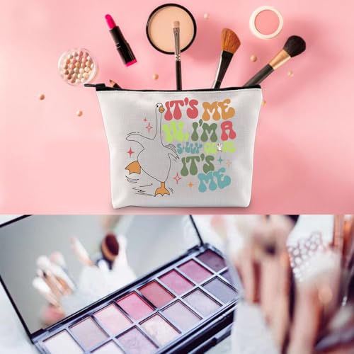 Silly Goose Animal Zipper Makeup & Travel Pouch - Gift for Goose Lovers