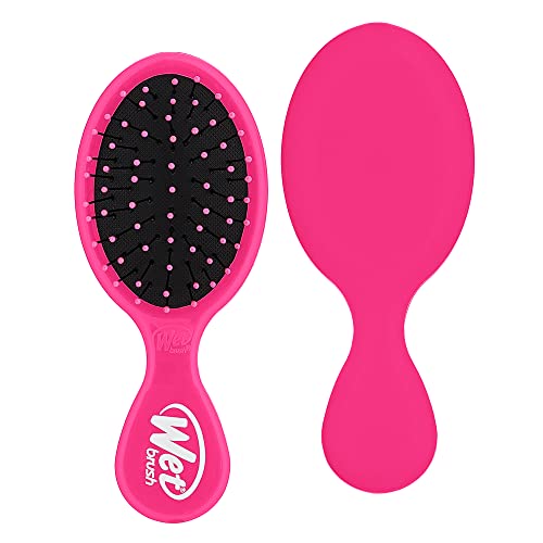 Wet Brush Mini Detangler Hair Brush Set - 2 Pack (Black & Pink)