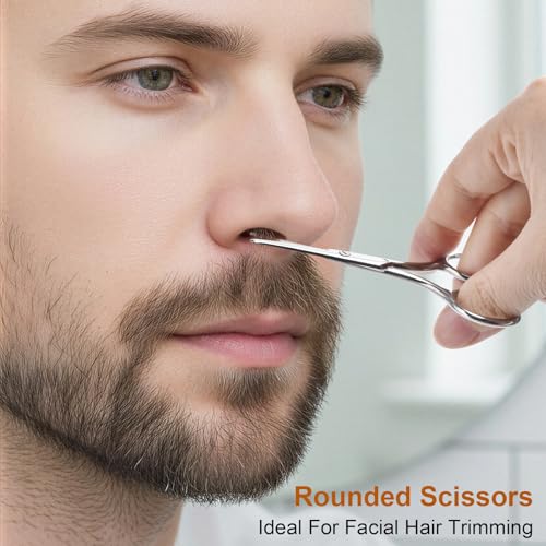 Facial Hair Grooming Scissors Set for Men & Women - 2 Pcs