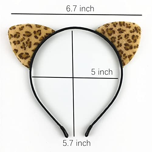 Leopard Ears Headband for Women Girls Halloween Cosplay Accessories