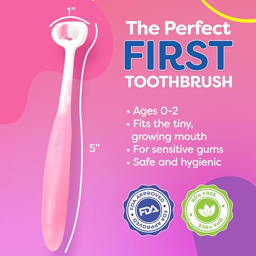 Trueocity Extra Soft Toddler Toothbrush Set - 3 Pack for Ages 1-3