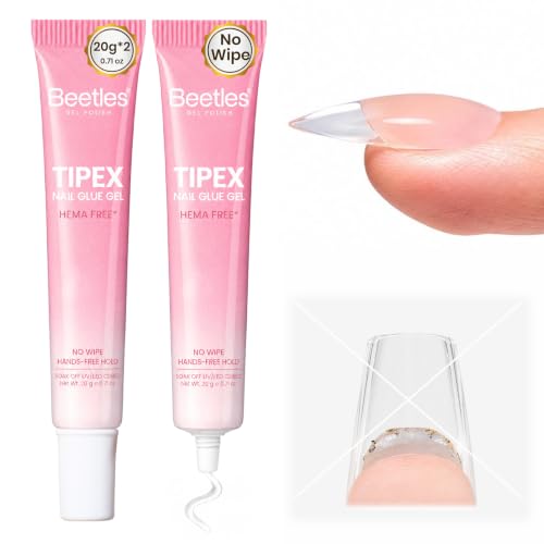 Beetles Nail Glue Gel - HEMA-Free, Strong Adhesion for Press-On Tips