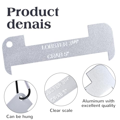 Lobster and Crab Gauge Measuring Tool - 2 Pack Aluminum, 3.25" & 5"