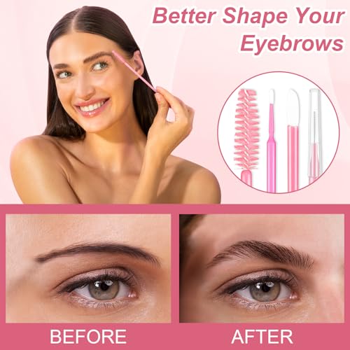 230-Piece Pink Eyebrow Lamination Supplies Set with Storage Box