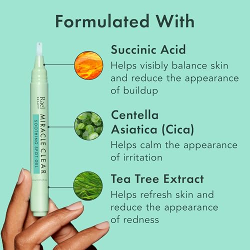 Rael Miracle Clear Soothing Spot Gel with Tea Tree & Cica - 0.14 oz