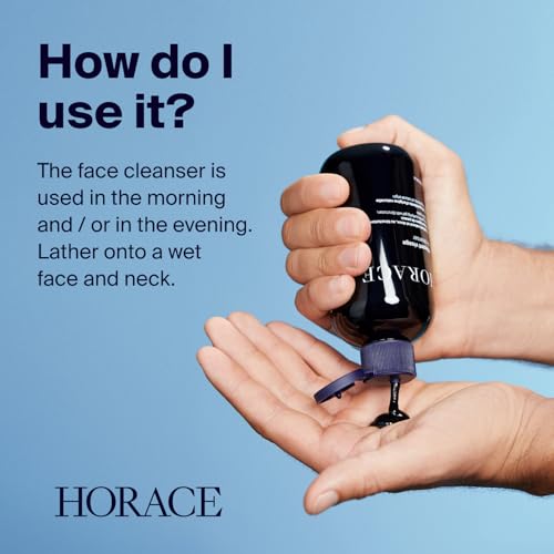 HORACE Purifying Face Cleanser for Men - Gentle Unscented Daily Gel, 6.76 oz