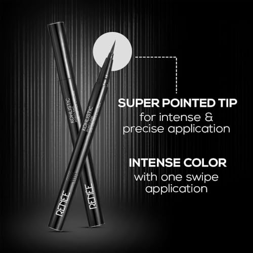 RENEE Black Pointy End Sketch Pen Eyeliner - Smudge Proof & Waterproof