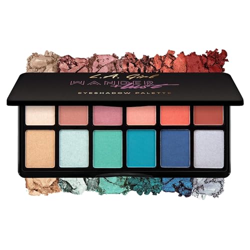 L.A. Girl Fanatic Eyeshadow Palette Wanderlust 12 Color Matte & Satin Shades