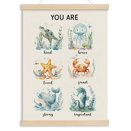 Ocean Nursery Wall Art Poster - 12x16 Inch Kids Decor
