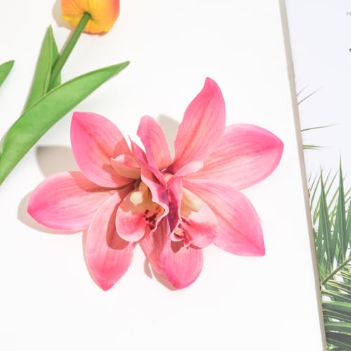 6-Inch Orchid Flower Hair Clip - Hawaiian Hibiscus Barrettes