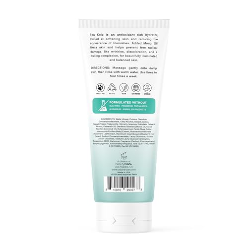 Vegan Exfoliating Face Scrub with Monoi Oil & Sea Kelp - 5.1 fl oz
