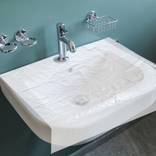 Beard Hair Catcher for Sink - Disposable Bib, 50 PCS Clear