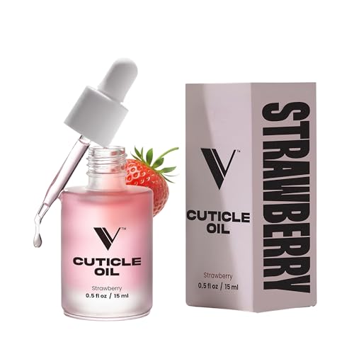 V Beauty Pure Cuticle Oil - Non-Greasy Strawberry Nail Care, 15ml