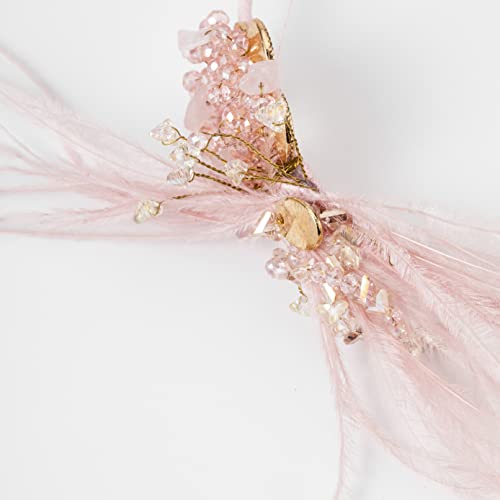 TUTULAND Pink Flower Glitter Headband for Girls - Hair Accessory