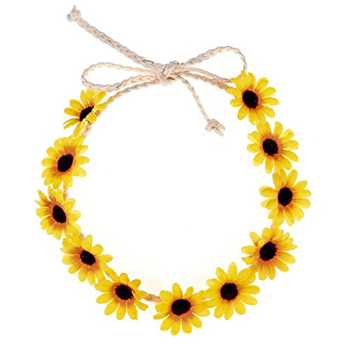 Handmade Floral Fall Sunflower Crown for Weddings & Festivals