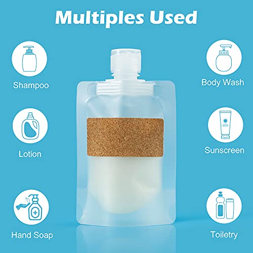 TailaiMei Travel Pouches Set - 12 Refillable Toiletry Bags (1.7 & 3.4 oz)