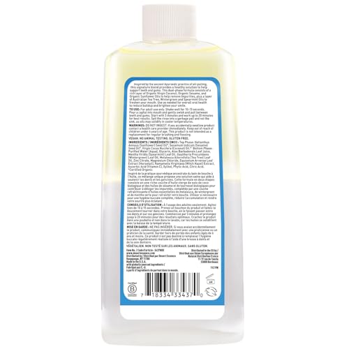 Desert Essence Coconut Oil Pulling Rinse with Mint, 8 fl oz - Organic & Vegan