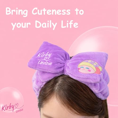Kirby Purple Headband for Face Washing & Skincare - Kawaii Hair Accessory