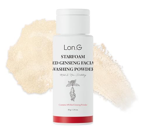 LON.G Red Ginseng Enzyme Powder Face Wash - Gentle Exfoliating Cleanser 50g
