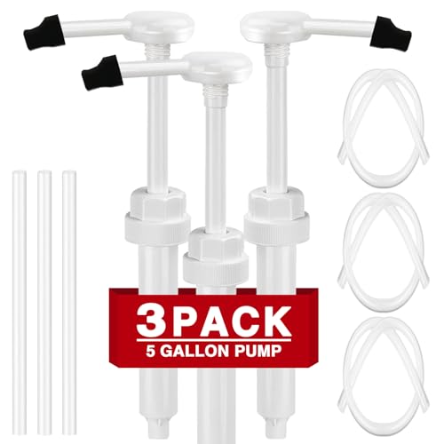38-400 Pump Dispenser for 5 Gallon Jugs - 3 Pack with Extended Tube