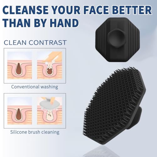 Silicone Face Scrubber Brush - 2 Pack for All Skin Types