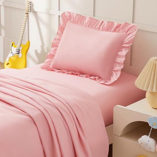Light Pink Toddler Sheet Set - 3 Piece Microfiber Bedding