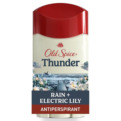 Old Spice Antiperspirant Deodorant for Men, 24/7 Odor Protection, Thunder Rain + Electric Lily, 2.6 oz