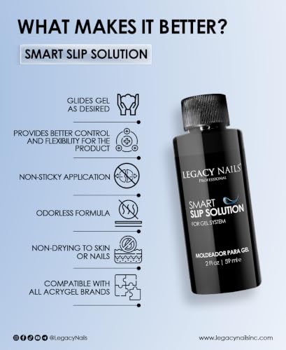 Legacy Nails Smart Slip Solution 2oz - Professional Gel Application