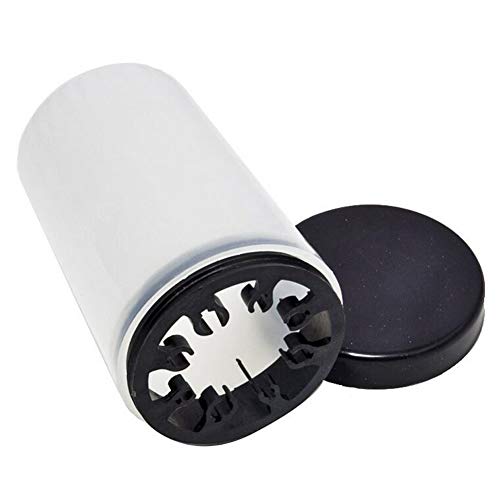 Nail Art Brush Cleaner Cup with Black Lid - Holds 8 Brushes