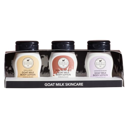 Dionis Assorted Goat Milk Body Lotion Gift Set - 3 Pack, 2 oz Each, Sensitive Skin