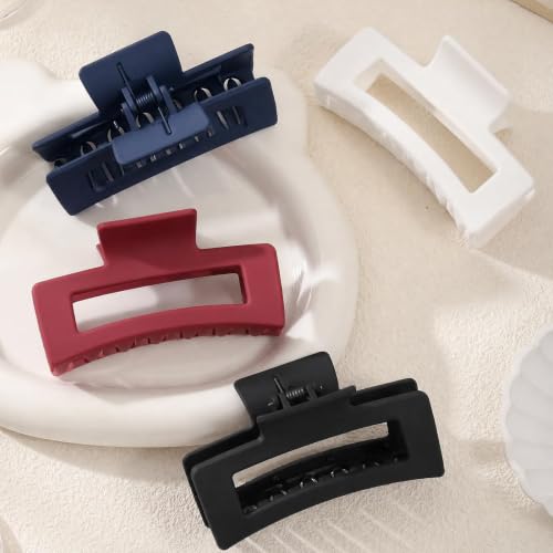 Auseibeely Silicone Cloud Claw Clips for Women, 4.1'' Large Hairpins, Variation C