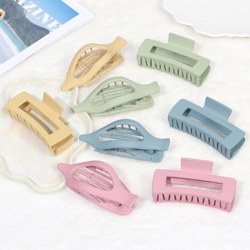CHANDAT Hair Clips Set for Women - 8 Assorted Claw & Flat Clips